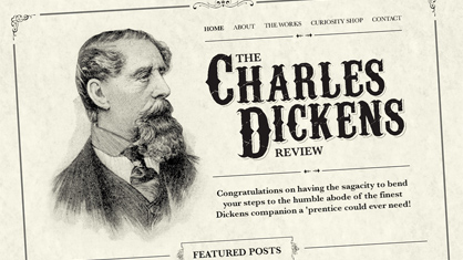 High end website design - Charles Dickens Review