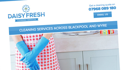 Website design and branding - Daisy Fresh Cleaning Services