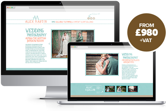 Website design package Starter from Stripey Media - example, Alex Martin Photography