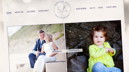 High end design and blog design - Sandra Ace Photography